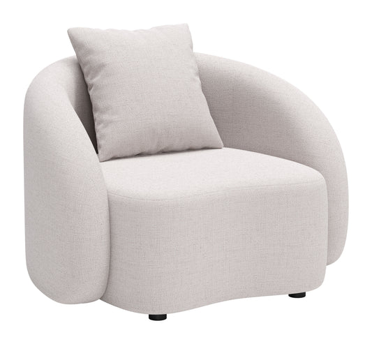 Sunny Isles Accent Chair Beige - Stylish & Comfortable Accent Chair with a Neutral Beige Upholstery for a Versatile, Modern Look