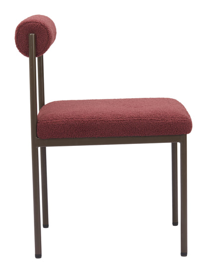Livorno Dining Chair - Red & Bronze Stylish Upholstered Chairs for Elegant Dining Spaces