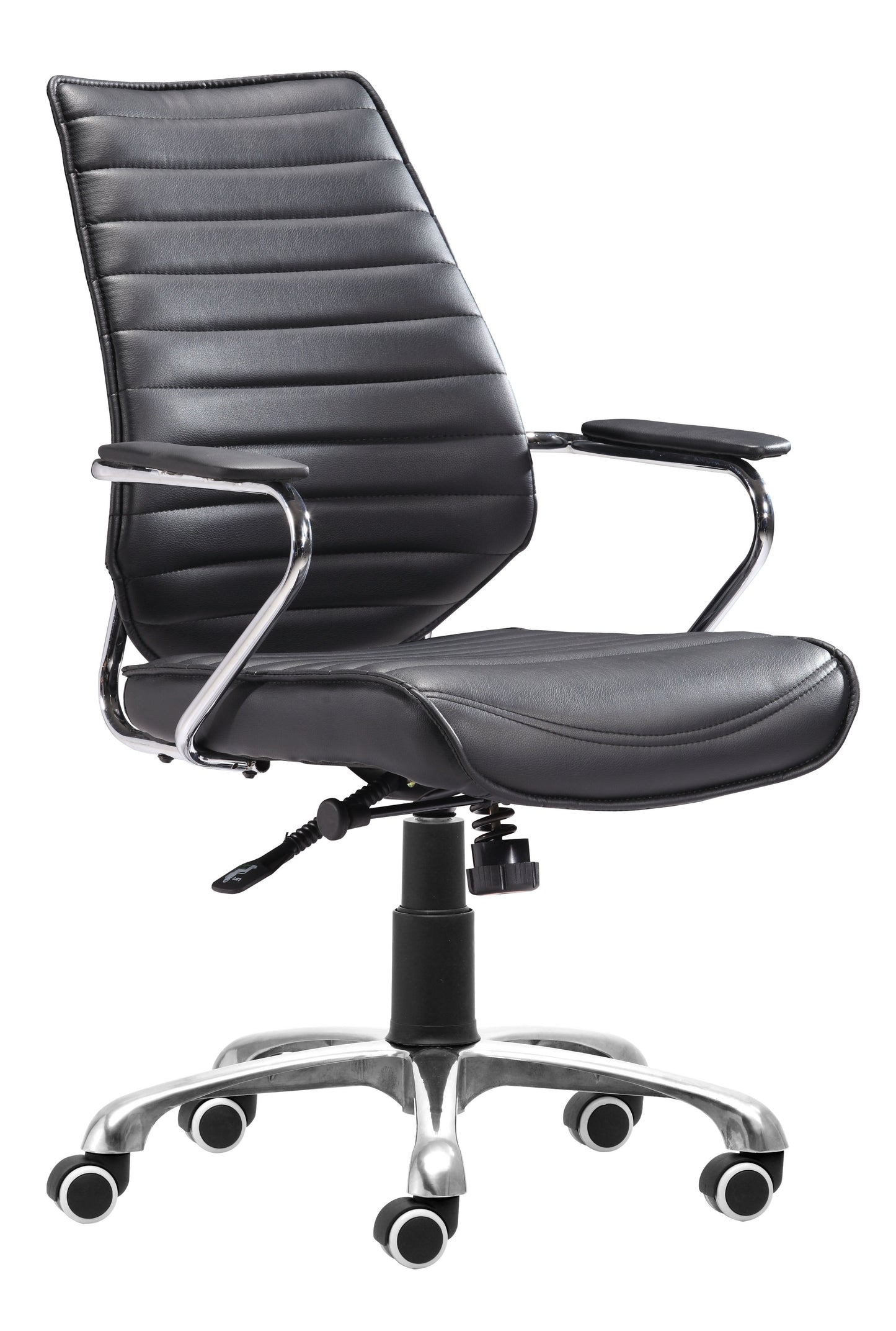 Enterprise Low Back Office Chair Black - Stylish & Comfortable Office Chair with a Classic Black Upholstery for a Contemporary, Professional Look