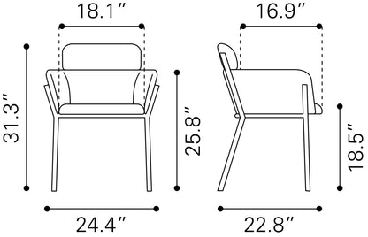Bremor Dining Chair (Set of 2) Slate Gray – Stylish and Comfortable Slate Gray Dining Chairs for Dining Room or Kitchen Decor