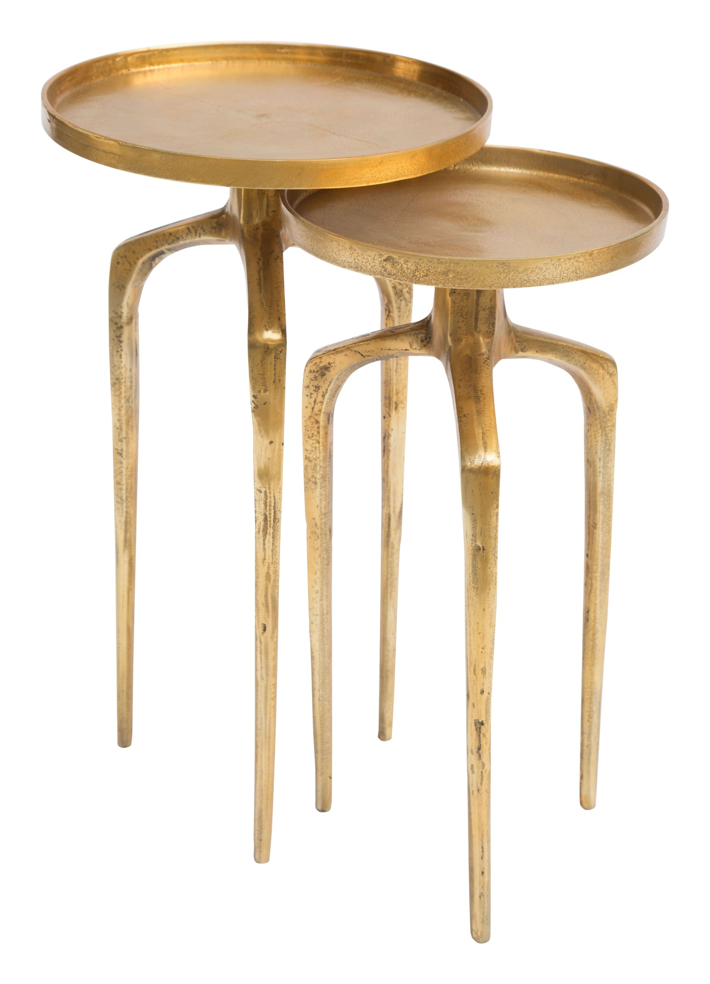 Como Accent Table Set (2-Piece) Antique Gold