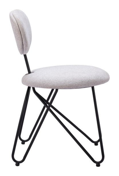 Novi Dining Chair Set of 2 - Dove Gray Modern Upholstered Chairs for Stylish Dining Spaces
