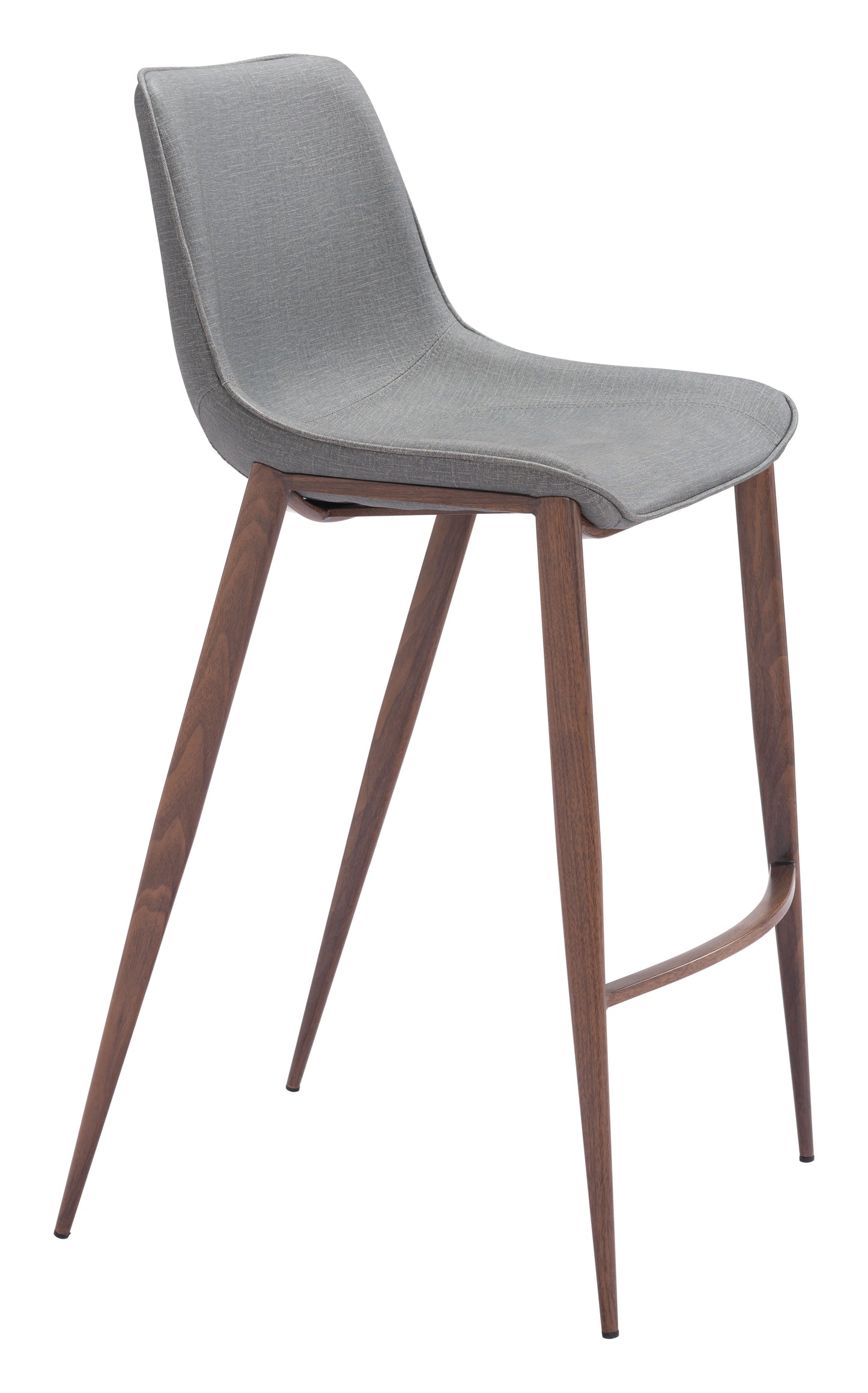 Magnus Barstool (Set of 2) Slate Gray & Walnut