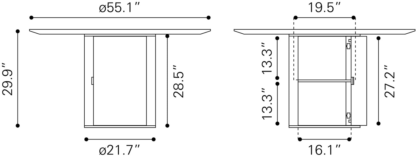 Izola Dining Table Brown