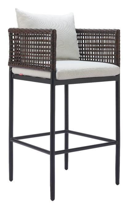 Palm Paradise Barstool Gray