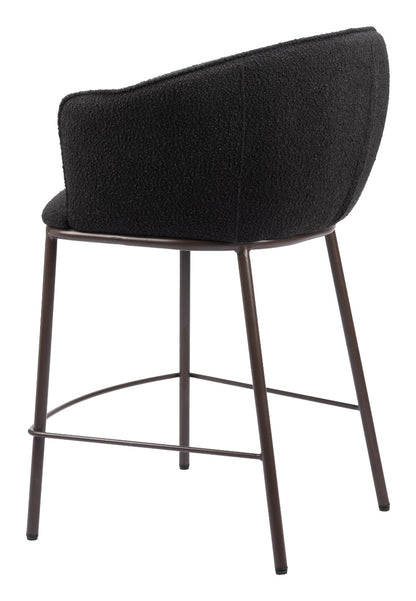 Essen Counter Stool - Black & Bronze Elegant and Stylish Counter Stool for Contemporary Kitchens and Dining Spaces