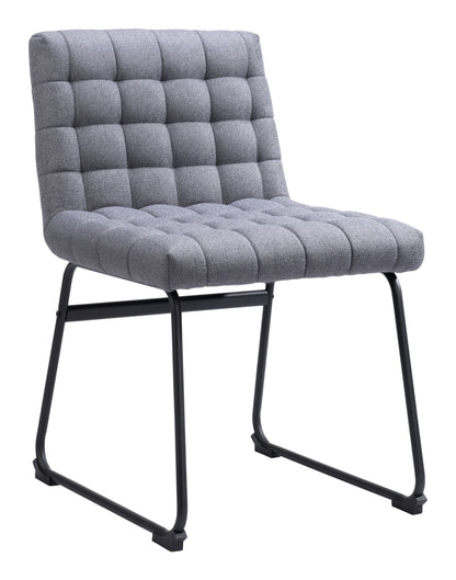 Pago Dining Chair Set of 2 - Gray Modern Upholstered Chairs for Stylish Dining Rooms