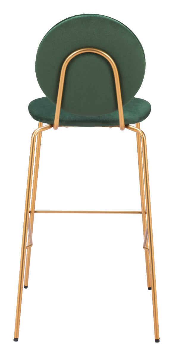 Odessa Barstool (Set of 2) Green & Gold