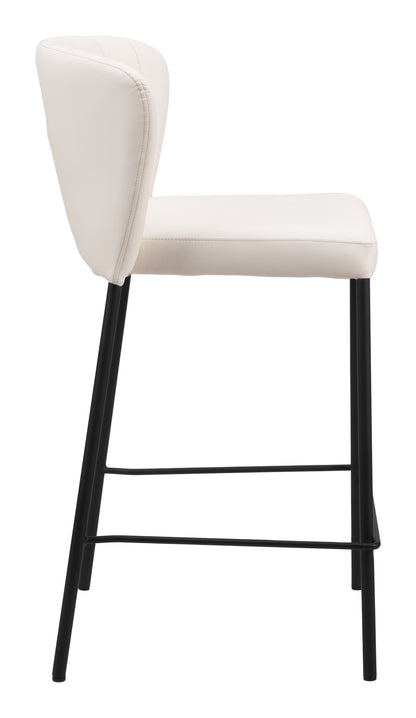Linz Counter Stool Set of 2 - Elegant Cream Design for Modern Kitchens and Dining Areas