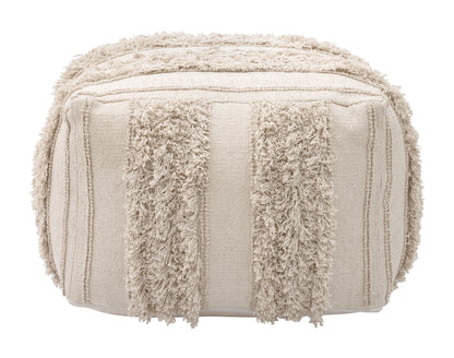 Peru Ottoman - Beige Elegant and Comfortable Ottoman for Modern Living Rooms and Spaces