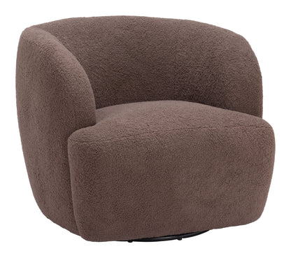 Govan Swivel Chair - Brown Stylish and Comfortable Swivel Chair for Modern Living Spaces or Offices