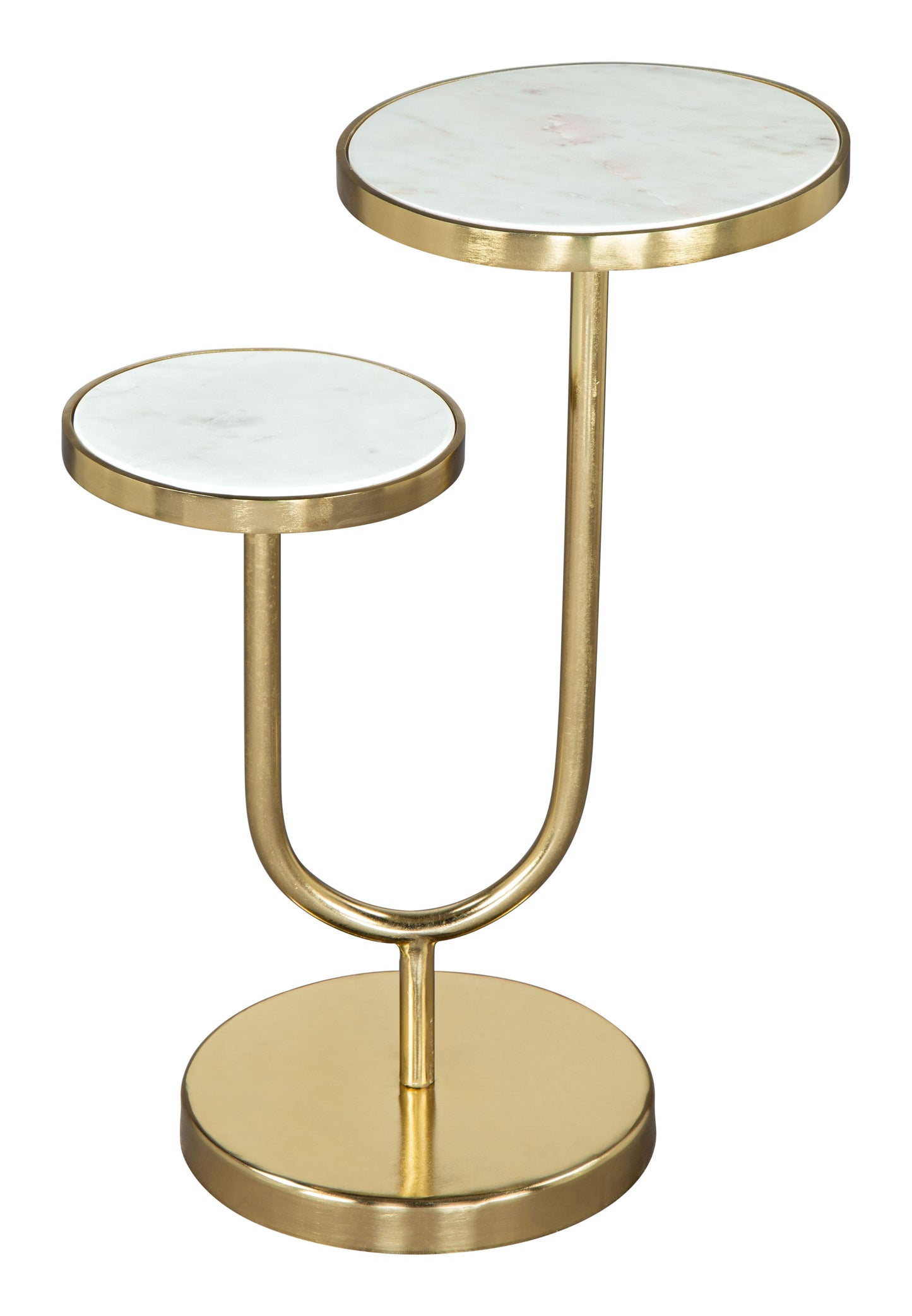 Marc Side Table White & Gold