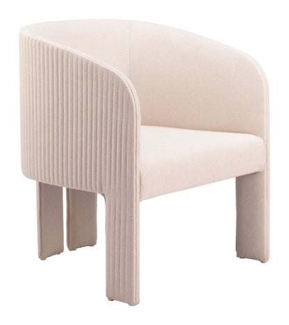 Hull Accent Chair - Beige Stylish Upholstered Chair for Cozy and Contemporary Spaces