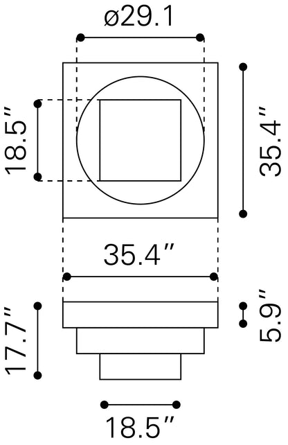 Trani Coffee Table - Natural Elegant and Sleek Coffee Table for Contemporary Living Rooms