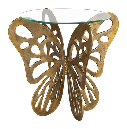 Motyl Accent Table Gold – Luxurious and Elegant Gold Accent Table for Living Room or Bedroom Decor