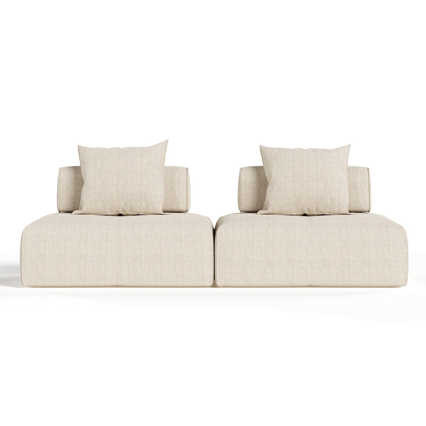 Mondo Modular Beige Fabric Sectional Sofa