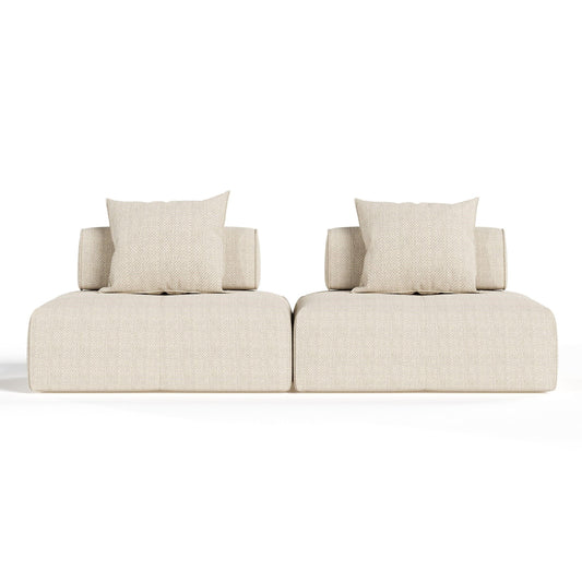 Mondo Modular Beige Fabric Sectional Sofa
