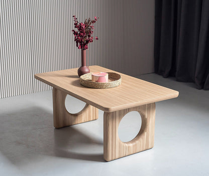 Modrest Washington Modern Natural Oak Coffee Table – Sleek Contemporary Living Room Accent