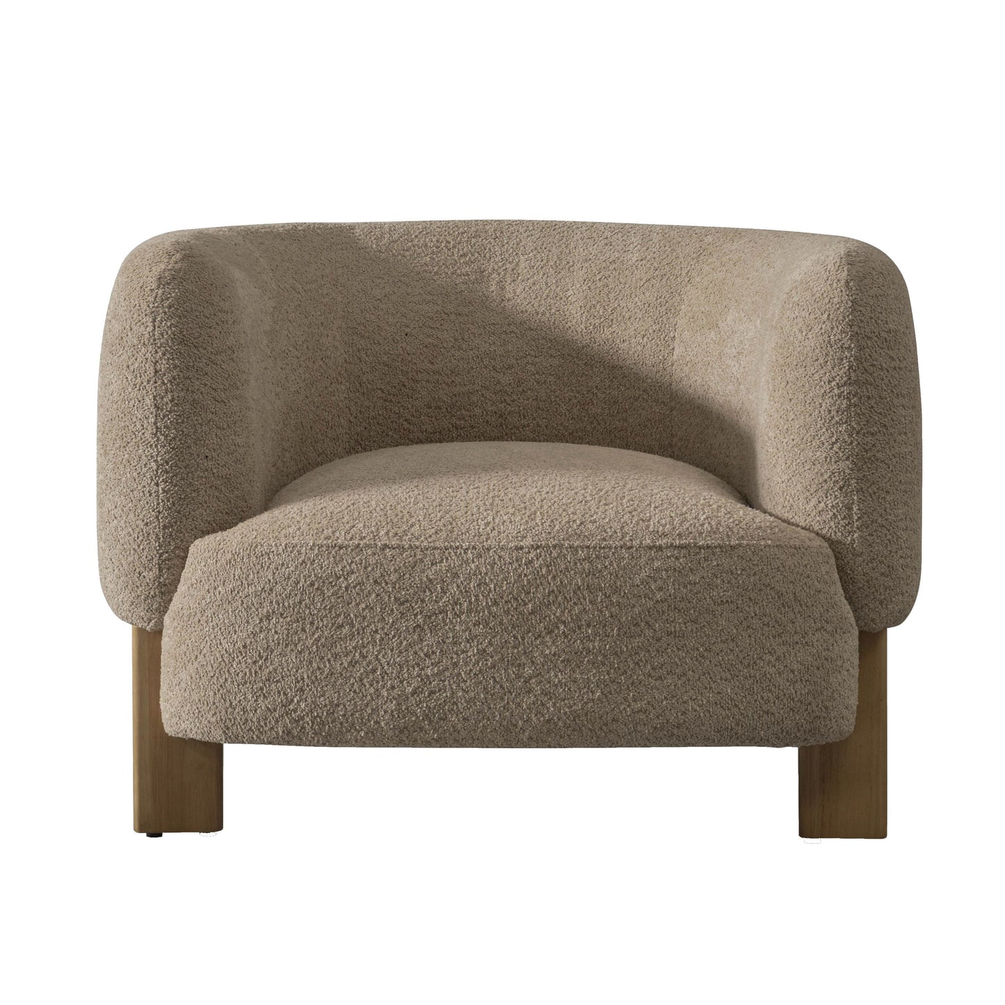 Divani Casa Optima - Mid-Century Modern Taupe Fabric Accent Chair