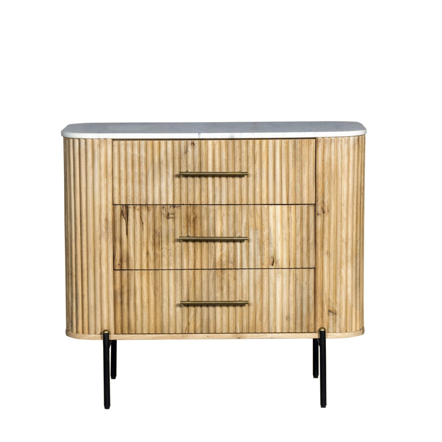 Modrest Cambridge White Marble Mango 3 Drawer Nightstand A Stunning Fusion of Natural Elegance and Contemporary Design for Sophisticated Living Spaces