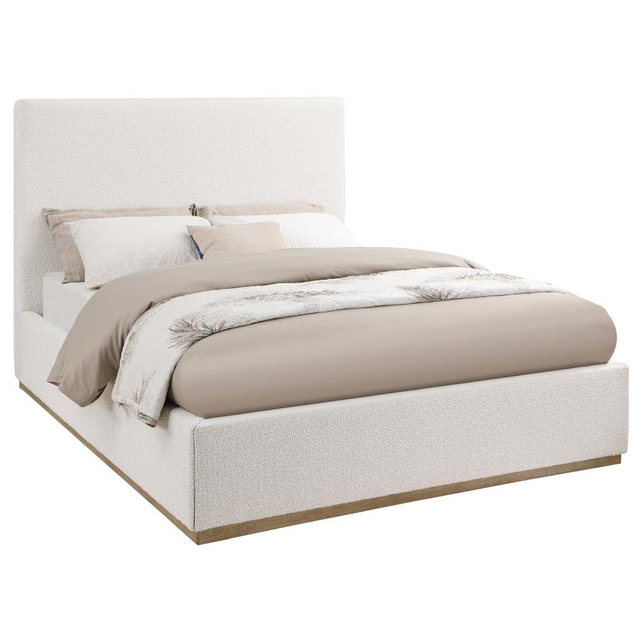 Knox Upholstered Panel Bed Cream