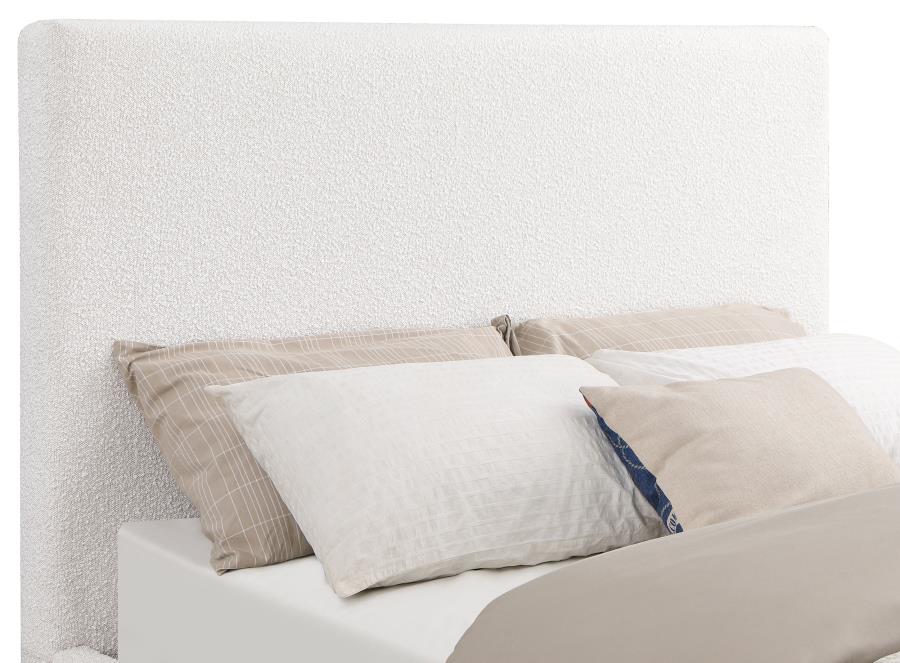 Knox Upholstered Panel Bed Cream