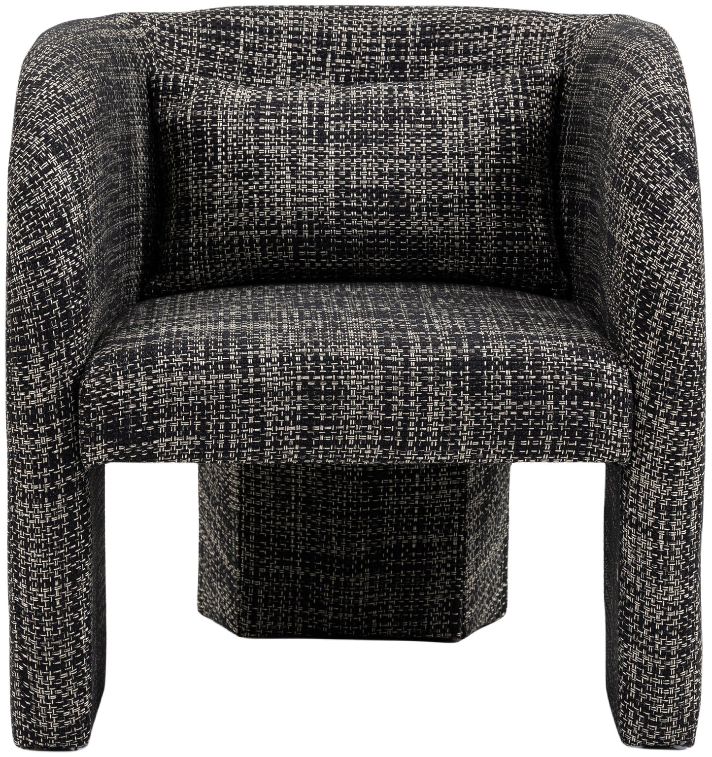 Sawyer Weaved Fabric Upholstered Accent Chair – Textured Modern Seating with Wooden Frame