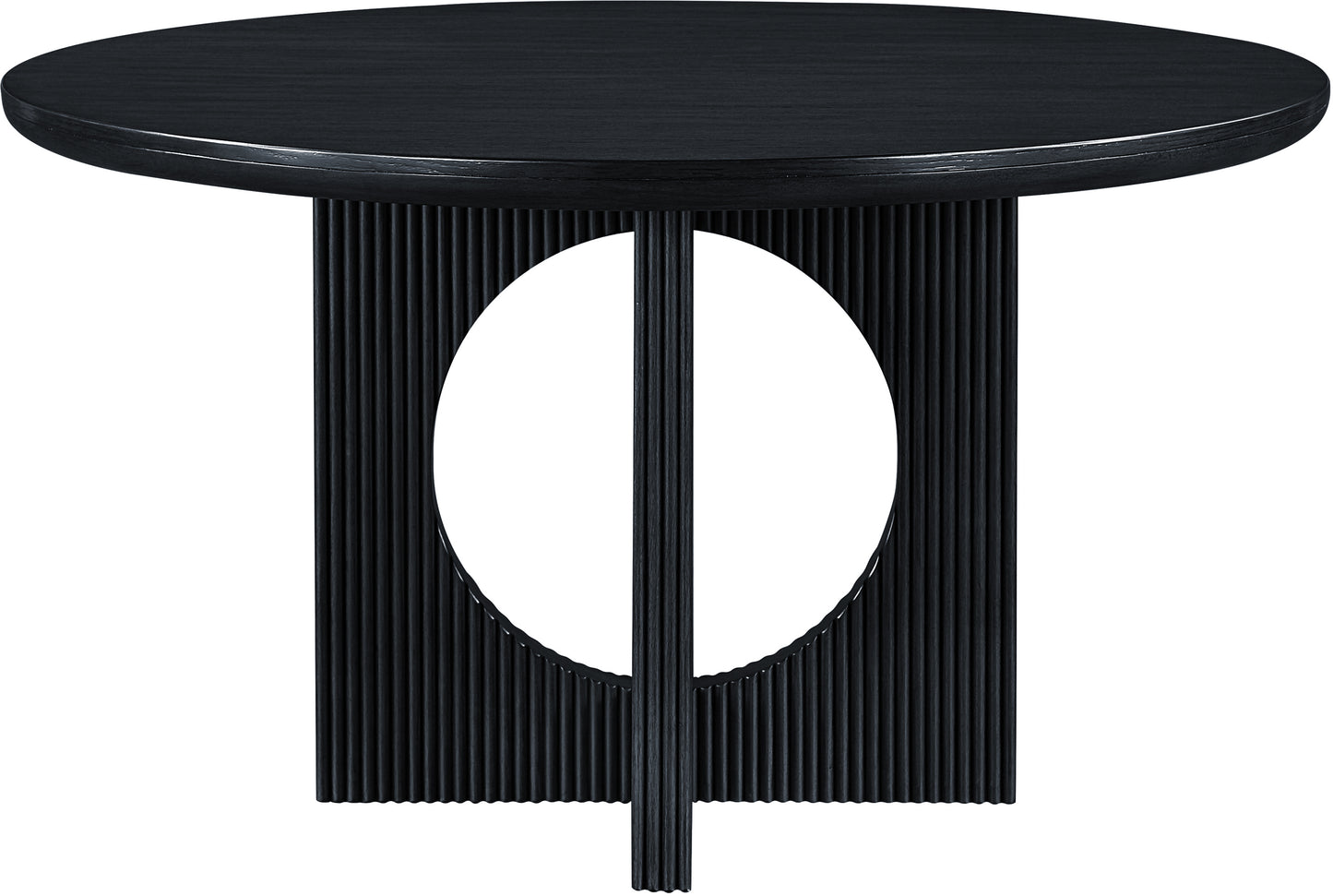 Rivas 54" Wood & Veneer Dining Table – Modern Round Table with Natural Finish