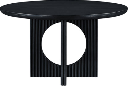 Rivas 54" Wood & Veneer Dining Table – Modern Round Table with Natural Finish