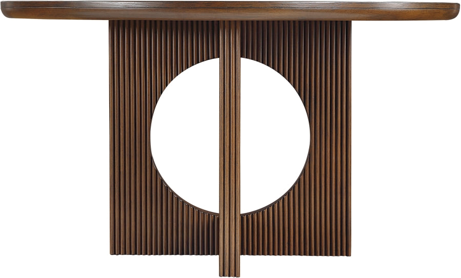 Rivas 54" Wood & Veneer Dining Table – Modern Round Table with Natural Finish