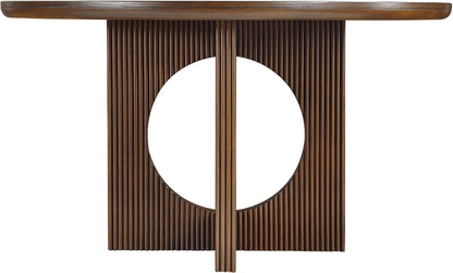 Rivas 54" Wood & Veneer Dining Table – Modern Round Table with Natural Finish