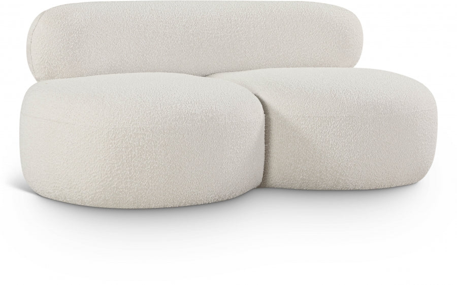 Venti 65'' Boucle Fabric Upholstered Loveseat – Cozy Modern 2-Seater with Textured Finish