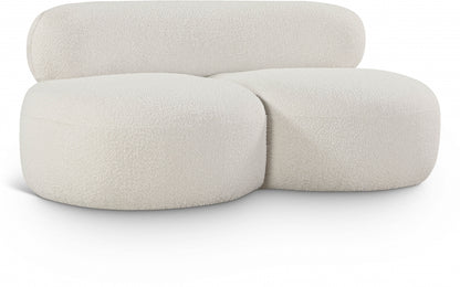 Venti 65'' Boucle Fabric Upholstered Loveseat – Cozy Modern 2-Seater with Textured Finish