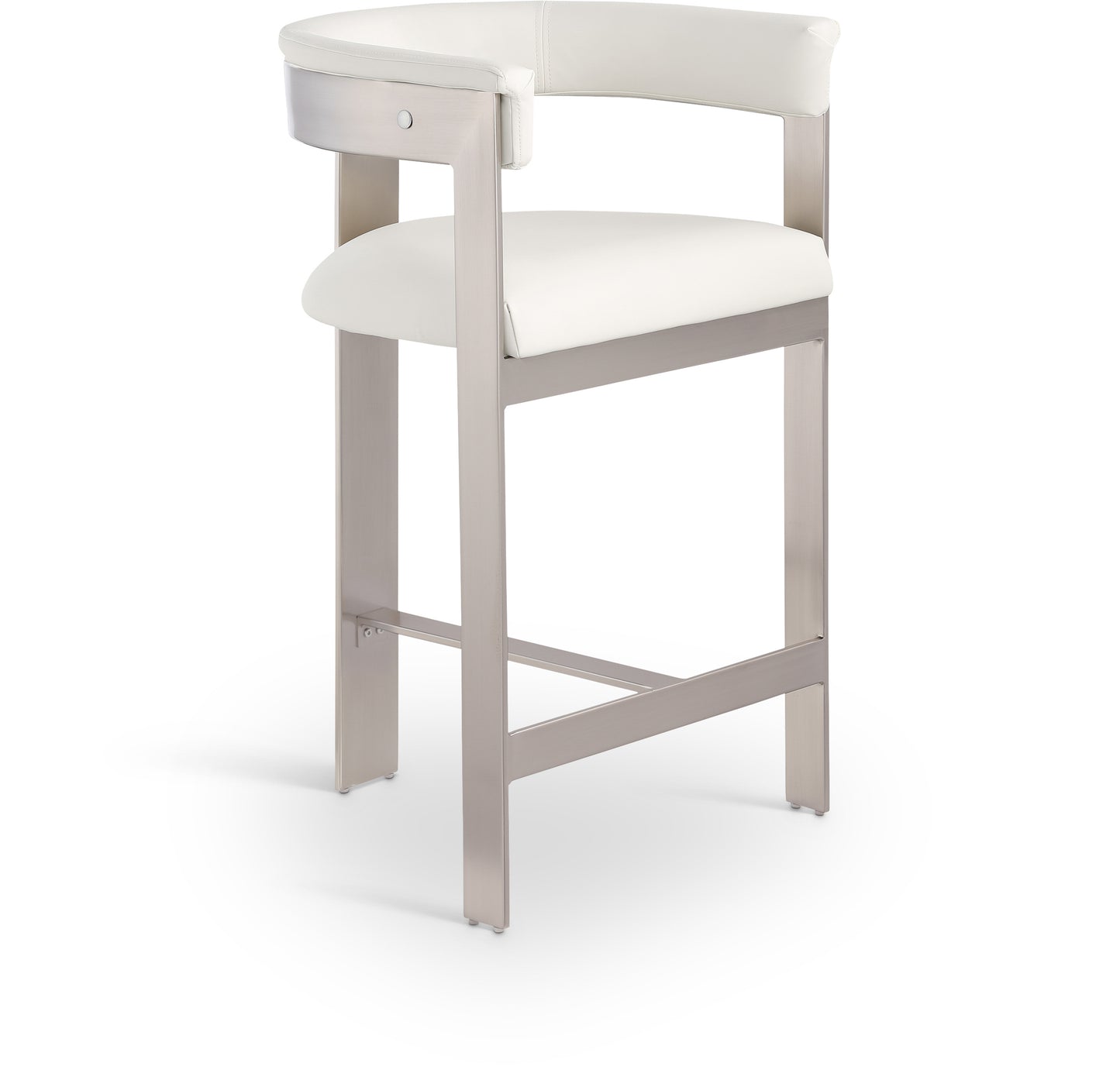 Romeo Counter Stool Set of 2 – Modern Vegan Leather Upholstered Seating for Kitchen & Bar
