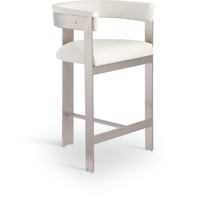 Romeo Counter Stool Set of 2 – Modern Vegan Leather Upholstered Seating for Kitchen & Bar