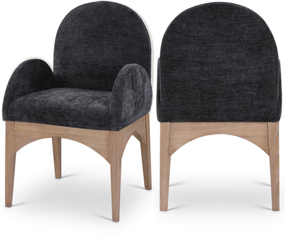 Waldorf Chenille Upholstered Dining Arm Chair – Elegant Comfort with Soft Textured Fabric