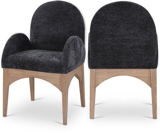 Waldorf Chenille Upholstered Dining Arm Chair – Elegant Comfort with Soft Textured Fabric