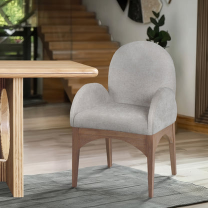 Waldorf Chenille Upholstered Dining Arm Chair – Elegant Comfort with Soft Textured Fabric