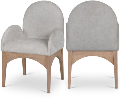 Waldorf Chenille Upholstered Dining Arm Chair – Elegant Comfort with Soft Textured Fabric
