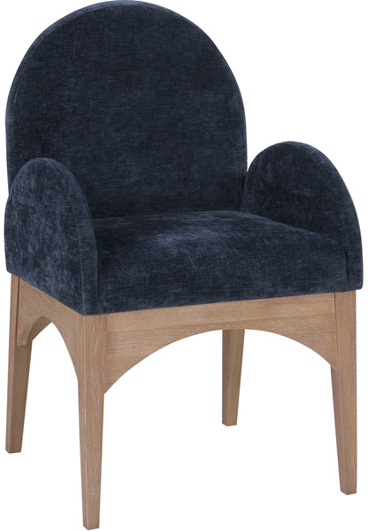 Waldorf Chenille Upholstered Dining Arm Chair – Elegant Comfort with Soft Textured Fabric