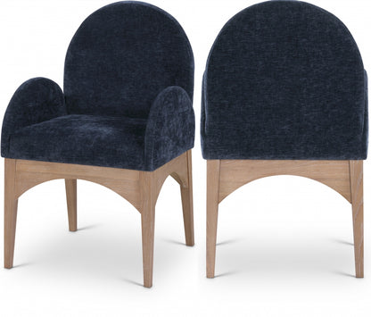 Waldorf Chenille Upholstered Dining Arm Chair – Elegant Comfort with Soft Textured Fabric