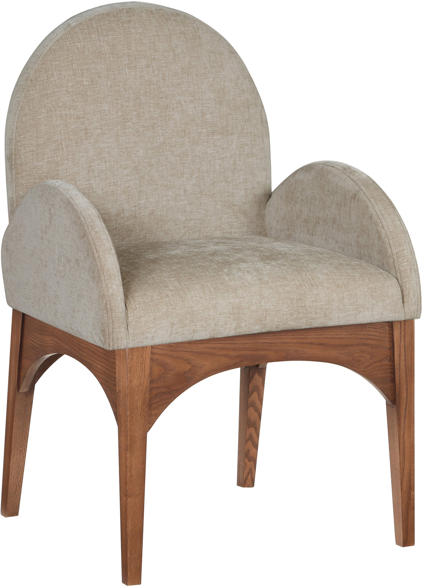 Waldorf Chenille Upholstered Dining Arm Chair – Elegant Comfort with Soft Textured Fabric