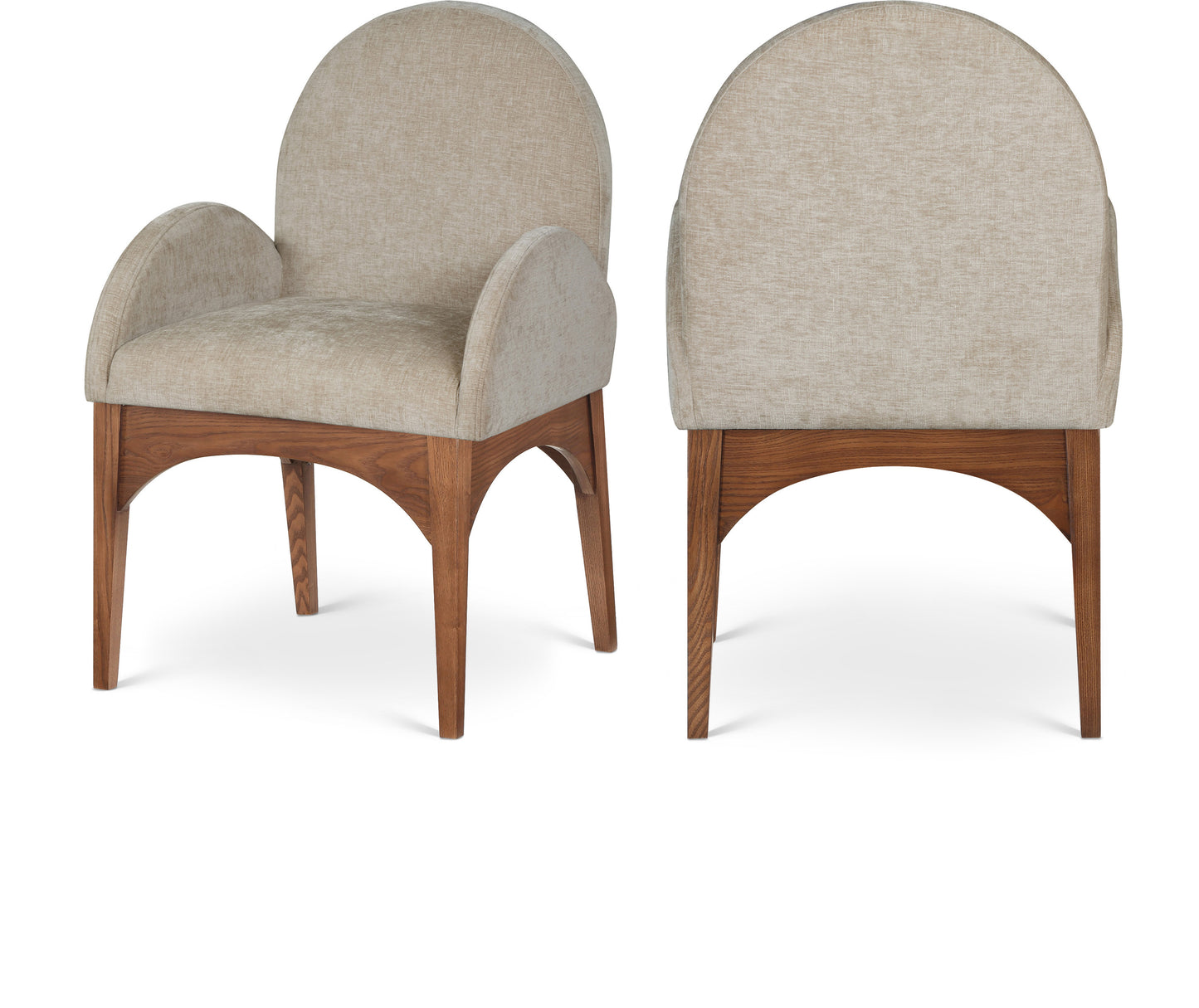 Waldorf Chenille Upholstered Dining Arm Chair – Elegant Comfort with Soft Textured Fabric