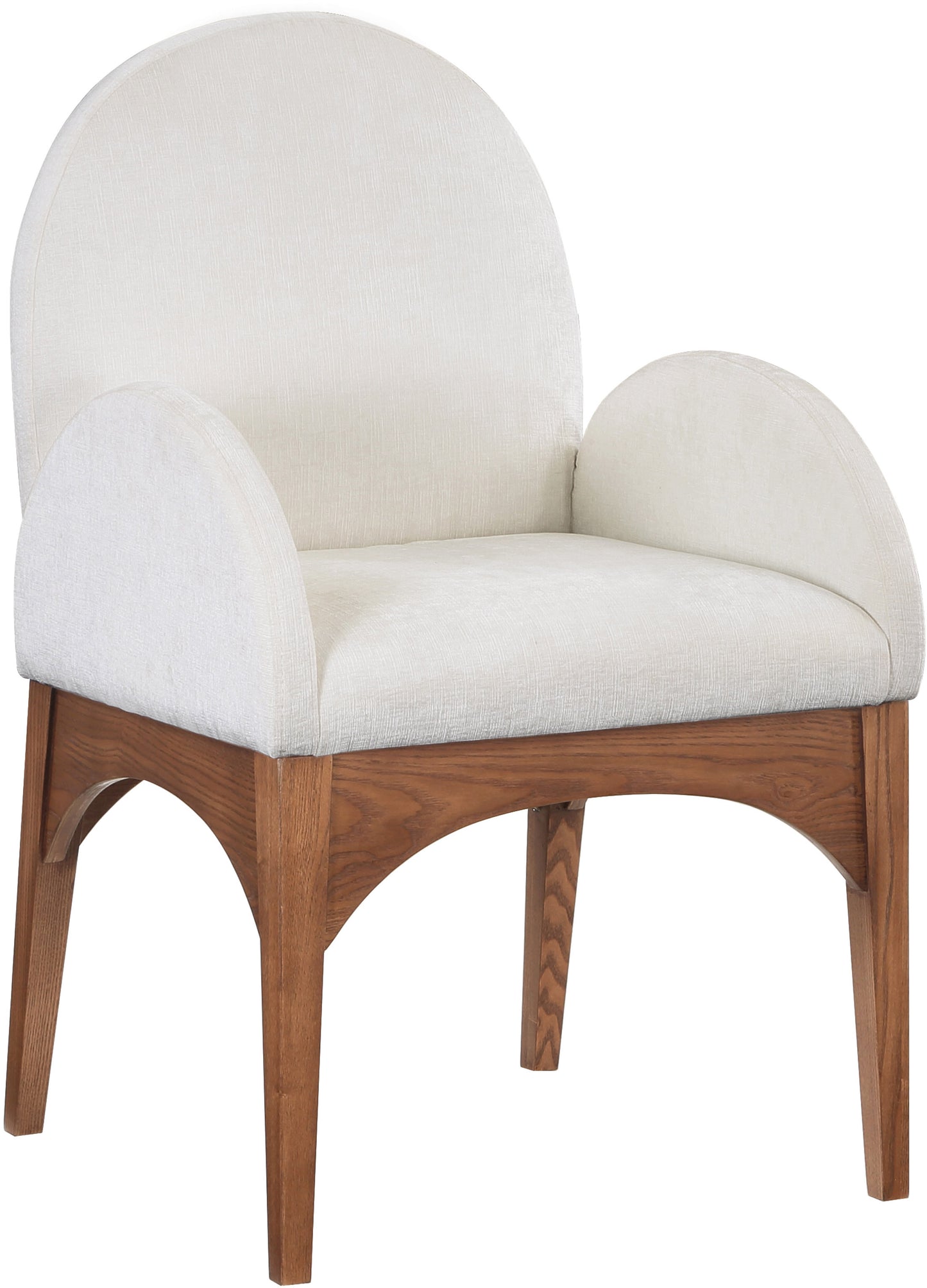 Waldorf Chenille Upholstered Dining Arm Chair – Elegant Comfort with Soft Textured Fabric