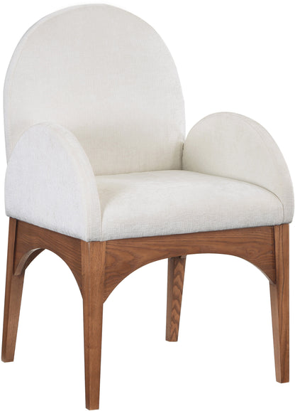 Waldorf Chenille Upholstered Dining Arm Chair – Elegant Comfort with Soft Textured Fabric