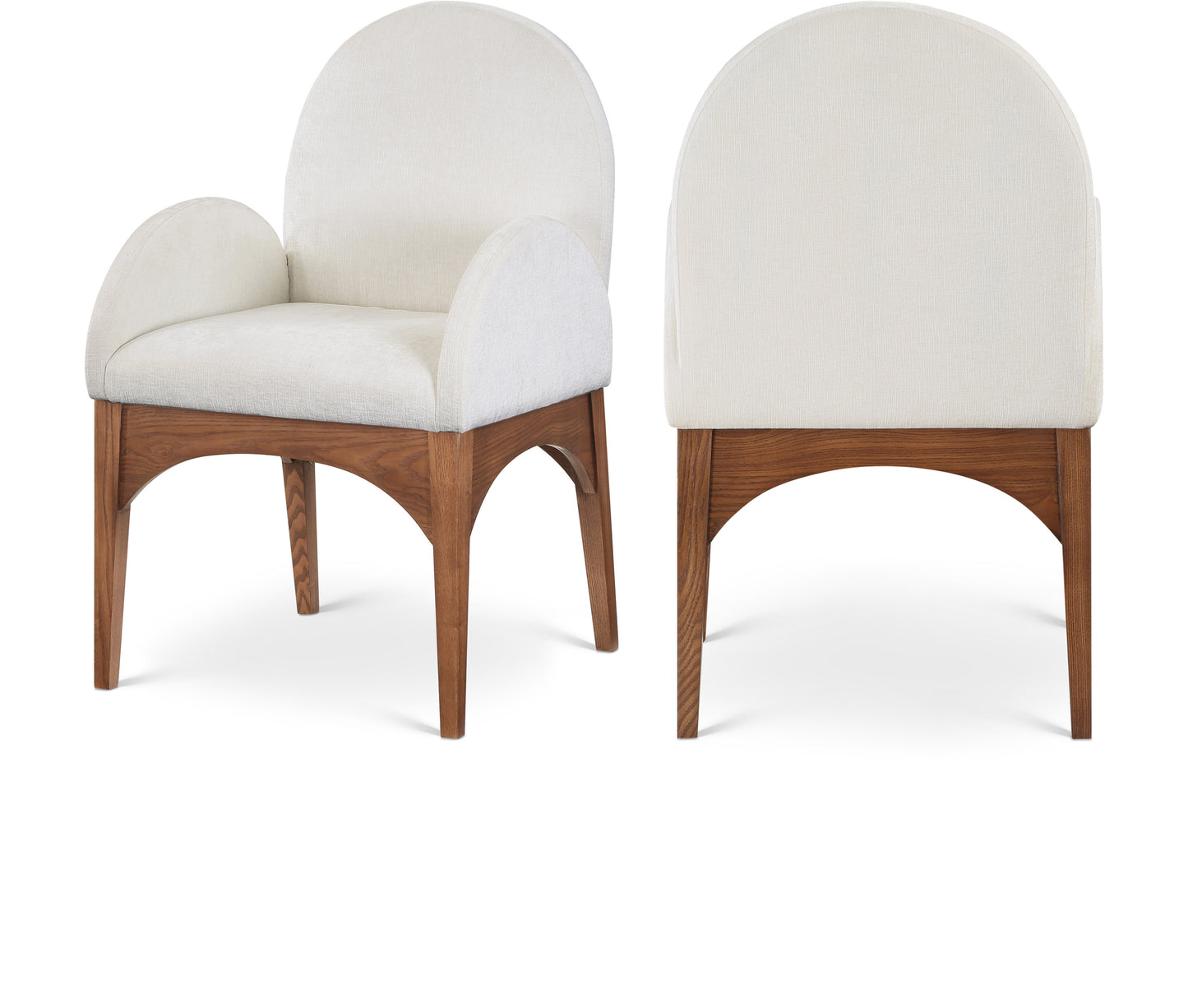 Waldorf Chenille Upholstered Dining Arm Chair – Elegant Comfort with Soft Textured Fabric