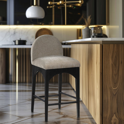 Waldorf Chenille Fabric Upholstered Counter Stool – Soft Textured Seating with Modern Style