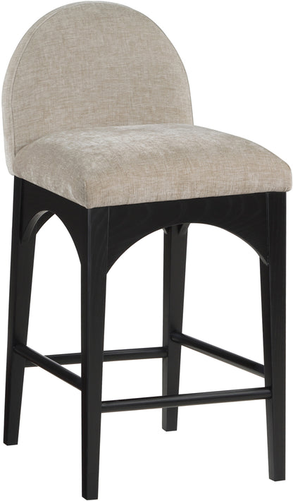 Waldorf Chenille Fabric Upholstered Counter Stool – Soft Textured Seating with Modern Style