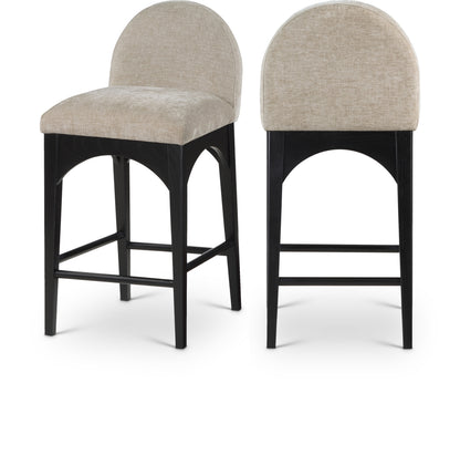 Waldorf Chenille Fabric Upholstered Counter Stool – Soft Textured Seating with Modern Style