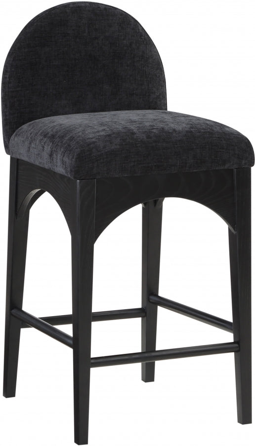 Waldorf Chenille Fabric Upholstered Counter Stool – Soft Textured Seating with Modern Style